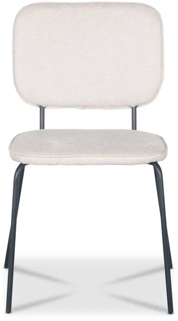 Stol beige tyg med svarta ben - Beige - Möbler - Stolar & fåtöljer - Matstol & köksstol