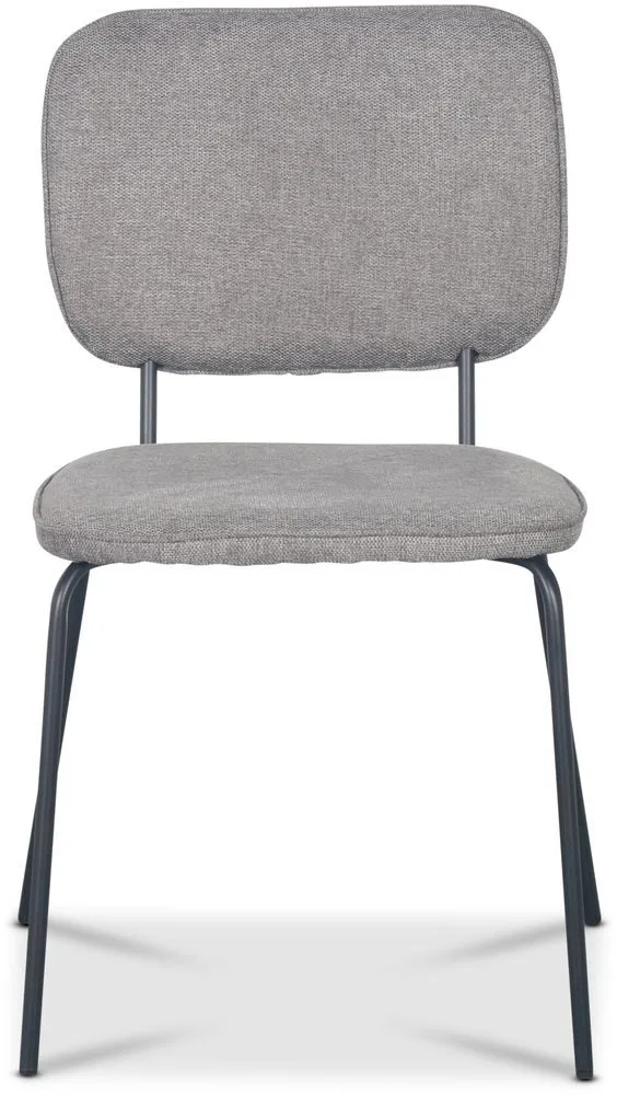 Stol i grått tyg med svarta ben, Grått tyg med svarta ben