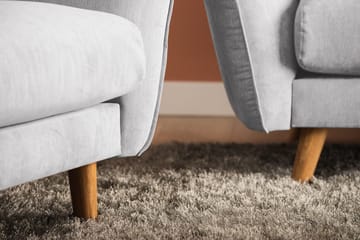 Trend Lyx Fåtölj i Tyg - Ljusgrå - Möbler - Stolar & fåtöljer - Fåtölj