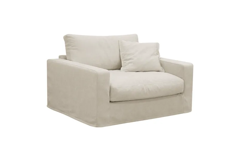 Valencia Extra Djup Fåtölj med avtagbar och tvättbar klädsel - Beige - Möbler - Stolar & fåtöljer - Fåtölj