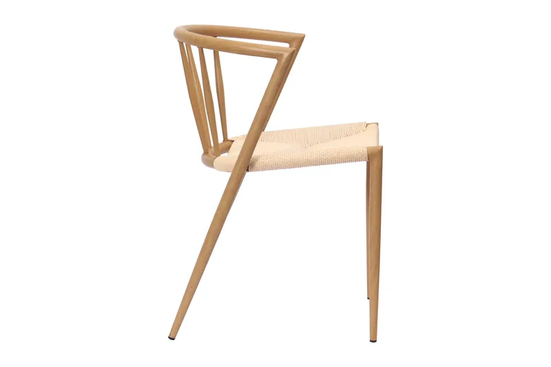Winston Matstol & Köksstol med Rottingutseende och Metallben i Ekutseende - Beige - Möbler - Stolar & fåtöljer - Matstol & köksstol