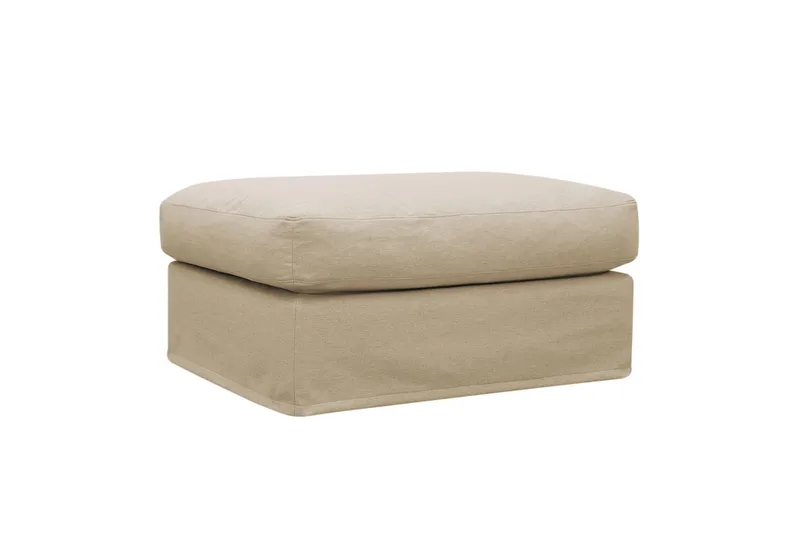 Valencia Extra Djup 5-sits soffa + fotpall med avtagbar och tvättbar klädsel - Beige - Möbler - Soffa