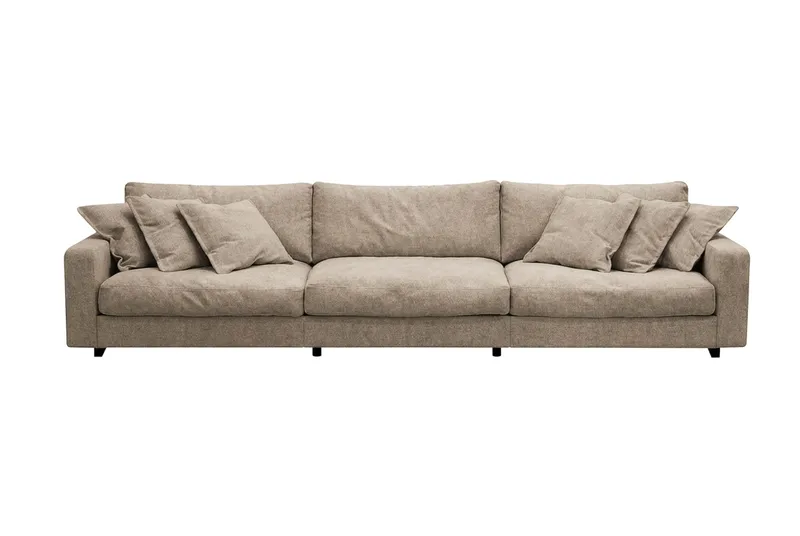 Valencia Extra Djup 5-sits Soffa i Chenille - Brun - Möbler - Soffa