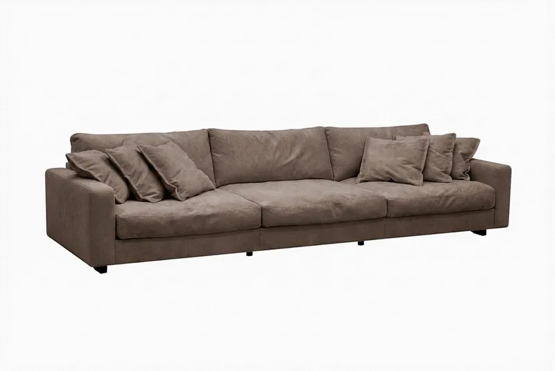Valencia Extra Djup 5-sits Soffa i Chenille - Mörkbrun - Möbler - Soffa