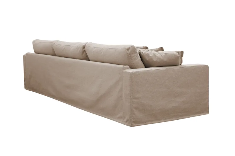 Valencia Extra Djup 5-sits Soffa med avtagbar och tvättbar klädsel - Ljusbrun - Möbler - Soffa