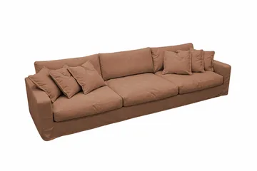 Valencia Extra Djup 5-sits Soffa med avtagbar och tvättbar klädsel - Rostbrun - Möbler - Soffa