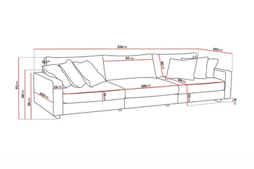 Valencia Extra Djup 5-sits Soffa - Offwhite - Möbler - Soffa