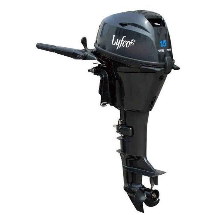 Båtmotor 15 hk | 2-cylindrig 4-takt | Bränslesnål & kraftfull | 24 L tank | Lång rigg