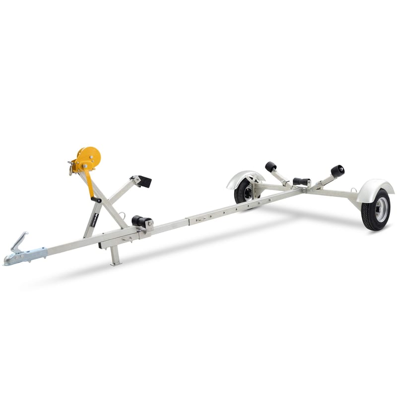 Båttrailer med vinsch | Maxlast 380kg | 400x183cm - Sport & fritid - Bil & MC - Släpkärra & släpvagn