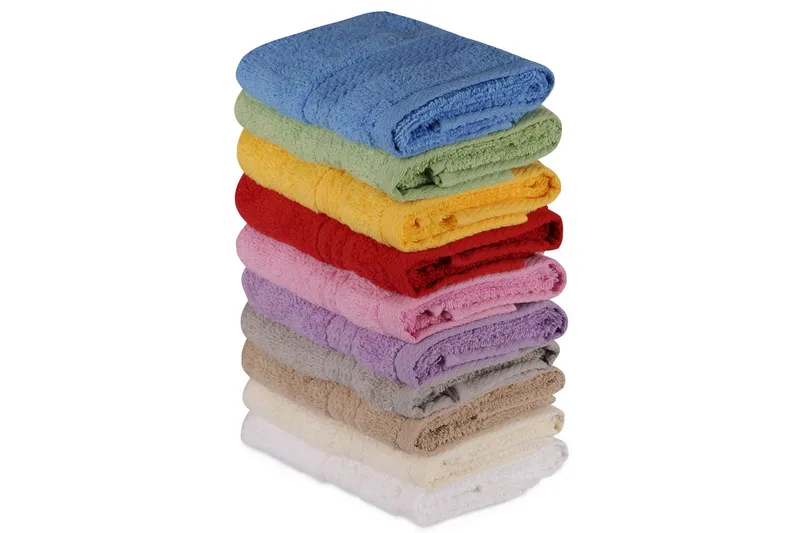 Handduk set 30x50 cm 10-pack, Flerfärgad