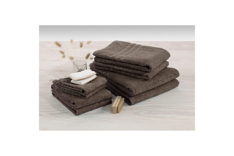 Gästhandduk Basic Frotté - Brun - Textil & mattor - Badrumstextilier - Handduk