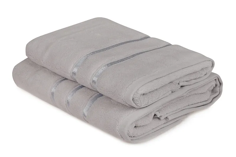 Ashburton Handduk 2-pack, Ljusgrå