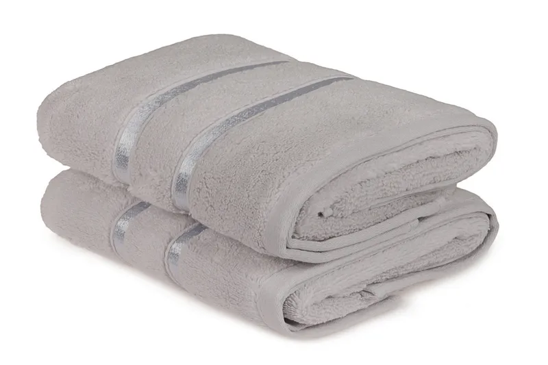 Ashburton Handduk 2-pack, Ljusgrå