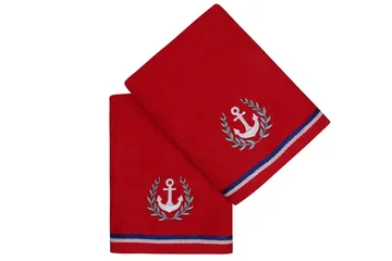 Ashburton Handduk 2-pack - Röd - Textil & mattor - Badrumstextilier - Handduk