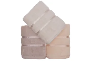 Ashburton Handduk 3-pack - Ljusgul/Lila/Laxrosa - Textil & mattor - Badrumstextilier - Handduk