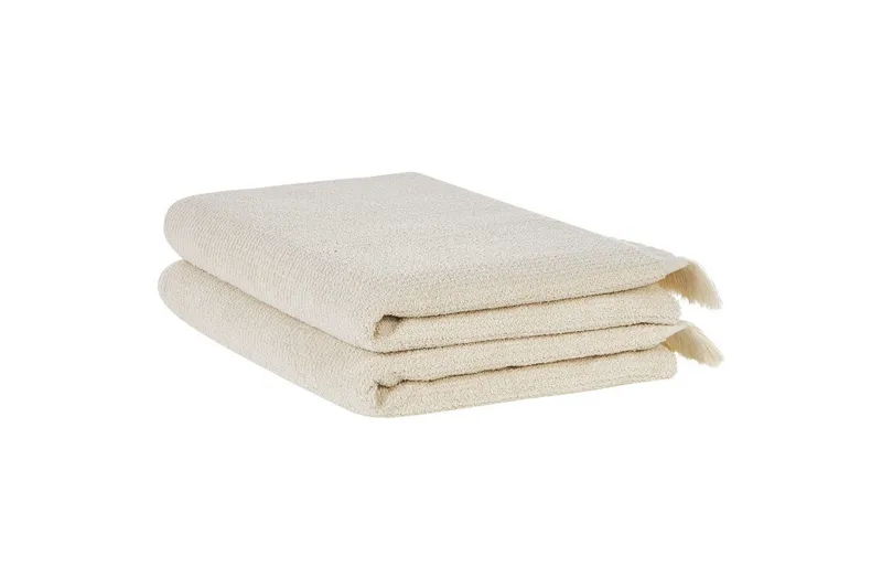 Handduk Atiu set om 2 Beige, Beige