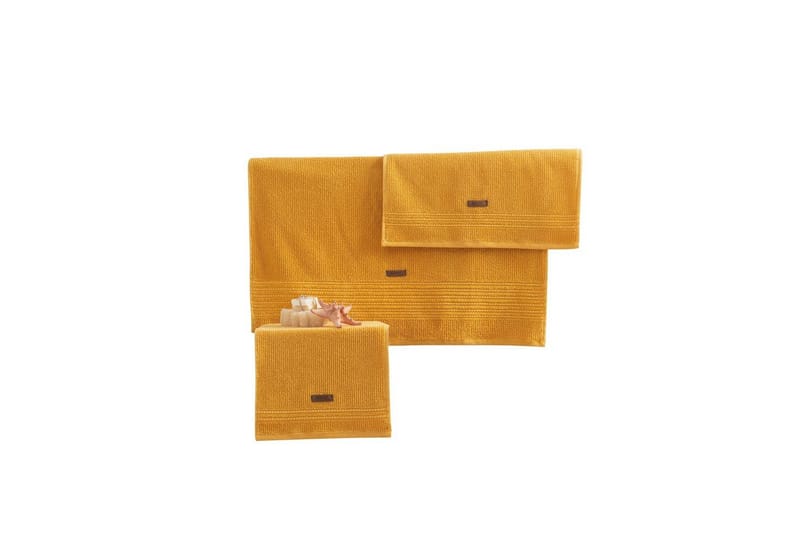 Handduksset (3 delar) Loraford Gul, Gul