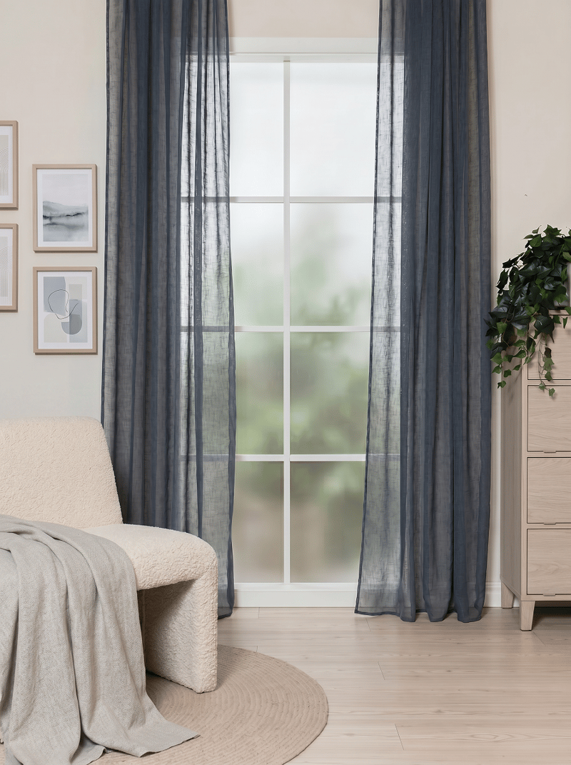 Gardin Felicia 140x240 cm, Indigoblå