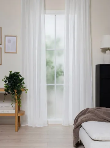 Gardin Alice 140x250 cm - Crème - Textil & mattor - Gardiner - Gardinlängder - Veckbandslängd