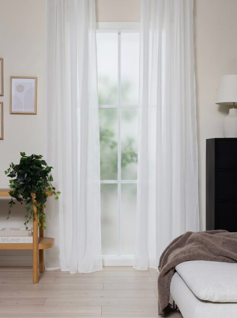 Gardin Alice 140x250 cm - Crème - Textil & mattor - Gardiner - Gardinlängder - Veckbandslängd