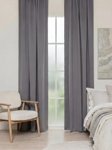 Mörkläggningsgardin Klara 140x250 cm - Grå - Textil & mattor - Gardiner - Mörkläggningsgardiner