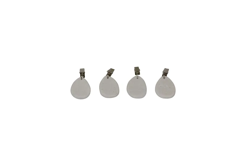 Mandel Duktyngd 4-pack Sten, Vit