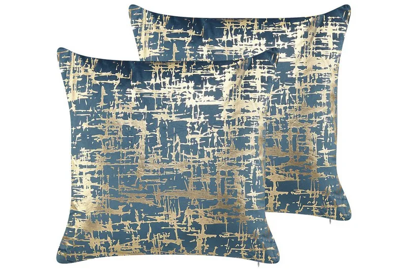 Beneton Utomhuskudde 45x45 cm - Blå/Guld - Textil & mattor - Filtar, kuddar & plädar - Utekudde
