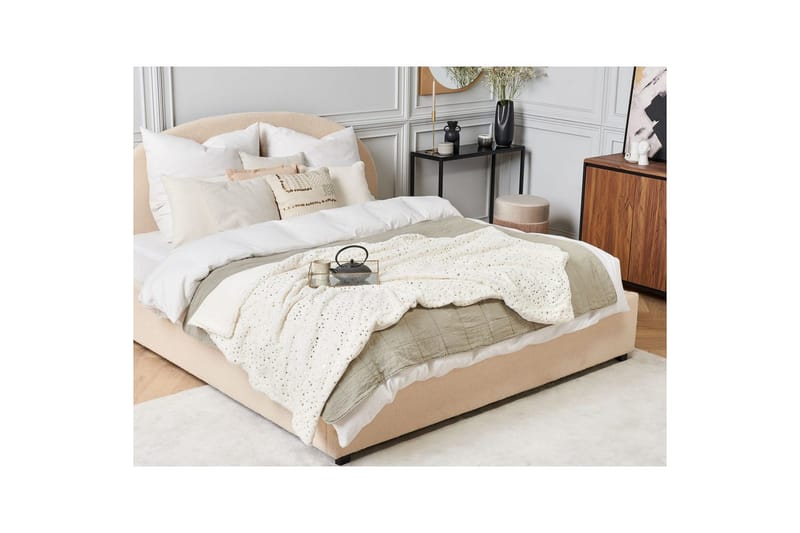 Pläd Alazeya Beige/guld, 130x180 cm - Beige/guld, 130x180 cm - Textil & mattor - Filtar, kuddar & plädar - Filtar & plädar