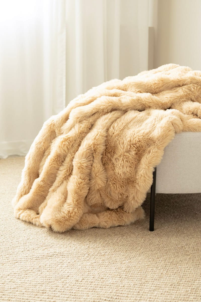 Pläd Bubble 130x170 cm - Caramell - Textil & mattor - Filtar, kuddar & plädar - Filtar & plädar