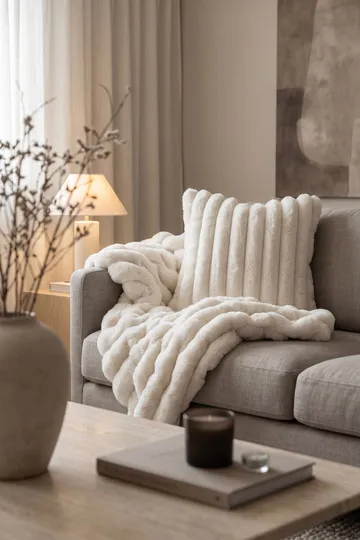 Pläd Soho 150x220 cm - Crème - Textil & mattor - Filtar, kuddar & plädar - Filtar & plädar
