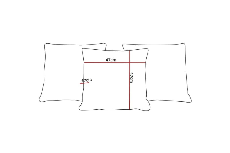 Scandi Dekorationskudde 3-pack - Mörkbrun - Textil & mattor - Filtar, kuddar & plädar - Prydnadskudde & kuddfodral