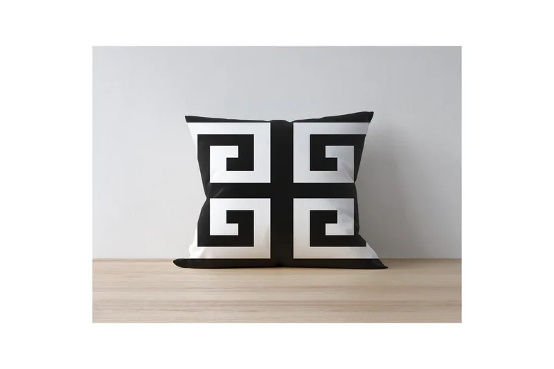 Tyrell Prydnadskudde 43x43 cm - Svart/Vit - Textil & mattor - Filtar, kuddar & plädar - Prydnadskudde & kuddfodral