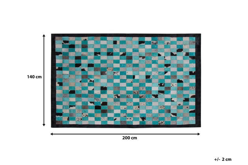 Daleisa Matta 140x200 cm Läder - Blå/Grå - Textil & mattor - Mattor - Modern matta - Wiltonmattor