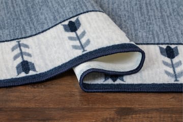 Tulpan Flatvävd Matta 80x200 cm - Blå - Textil & mattor - Mattor - Flatvävda mattor