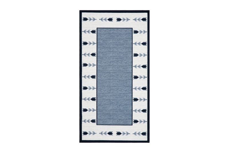 Tulpan Flatvävd Matta 80x300 cm, Blå