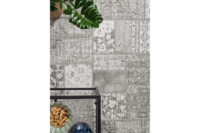 Patchwork Wiltonmatta 80x150 cm Rektangulär - Silver - Textil & mattor - Mattor - Orientaliska mattor - Patchwork matta
