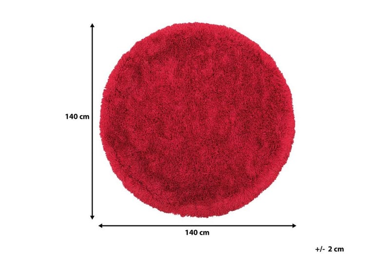 Bleakley Matta Rund 140 cm - Röd - Textil & mattor - Mattor - Modern matta - Ryamatta & luggmatta