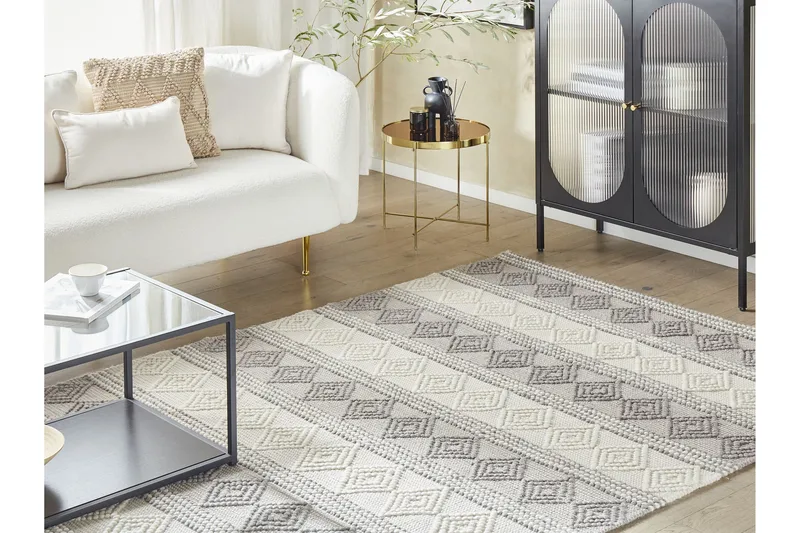Bozova Ullmatta 200x200 cm - Beige - Textil & mattor - Mattor - Modern matta - Ullmatta