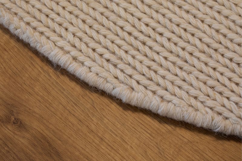 Dalarö Ullmatta 240 cm Rund - Vit - Textil & mattor - Mattor - Modern matta - Ullmatta