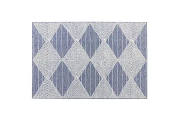 Datca Ullmatta 140x200 cm - Blå - Textil & mattor - Mattor - Modern matta - Ullmatta