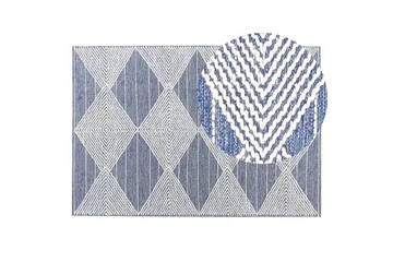 Datca Ullmatta 140x200 cm - Blå - Textil & mattor - Mattor - Modern matta - Ullmatta