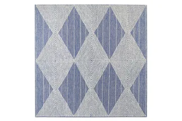 Datca Ullmatta 200x200 cm - Blå - Textil & mattor - Mattor - Modern matta - Ullmatta