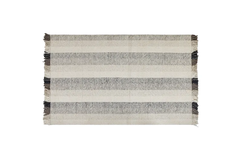 Emirler Ullmatta 140x200 cm, Svart/Vit