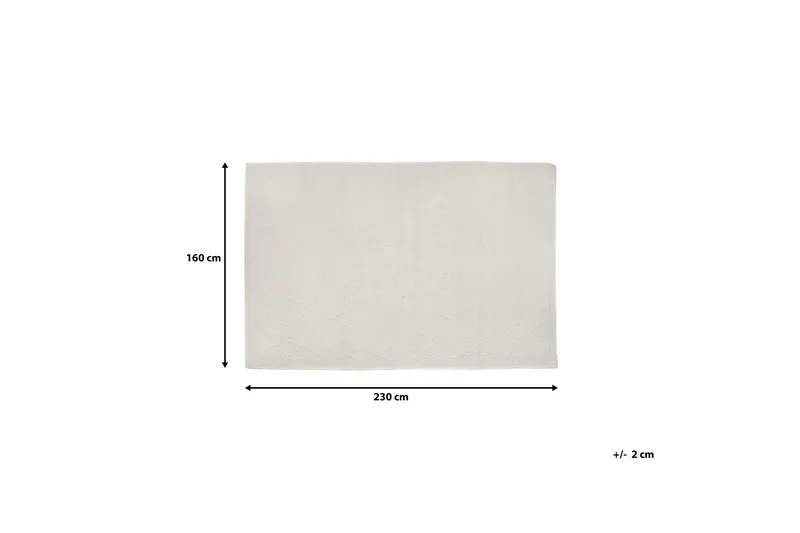 Erzin Matta 160x230 cm - Vit - Textil & mattor - Mattor - Modern matta - Ullmatta