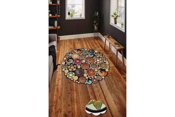 Homefesto Matta 150 cm Rund - Multifärgad - Textil & mattor - Mattor - Små mattor