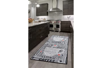 Tugrul Entrematta 80x300 cm - Grå/Sammet - Textil & mattor - Mattor - Modern matta - Gångmattor