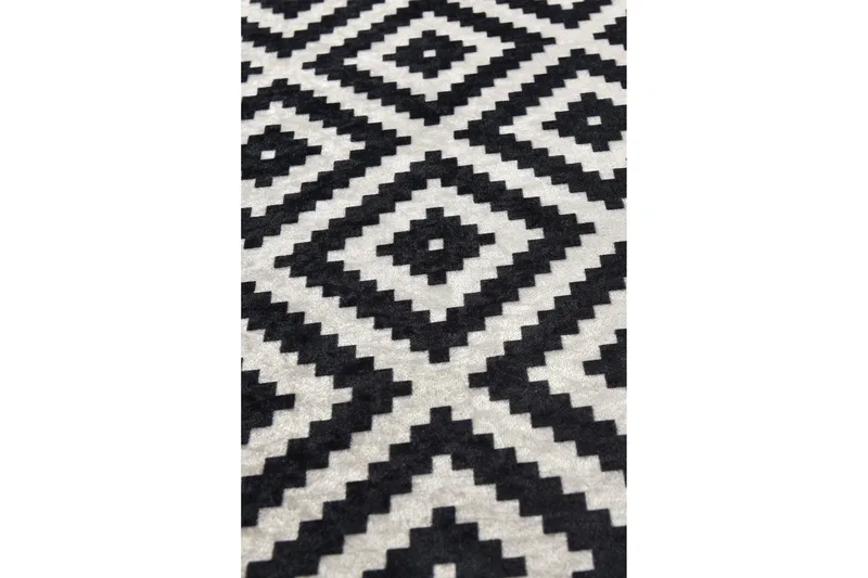 Umukara Entrematta 100x300 cm - Svart/Vit - Textil & mattor - Mattor - Modern matta - Gångmattor