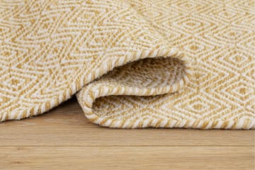 Gåsöga Ullmatta 75x200 cm Oval - Gul - Textil & mattor - Mattor - Modern matta - Ullmatta