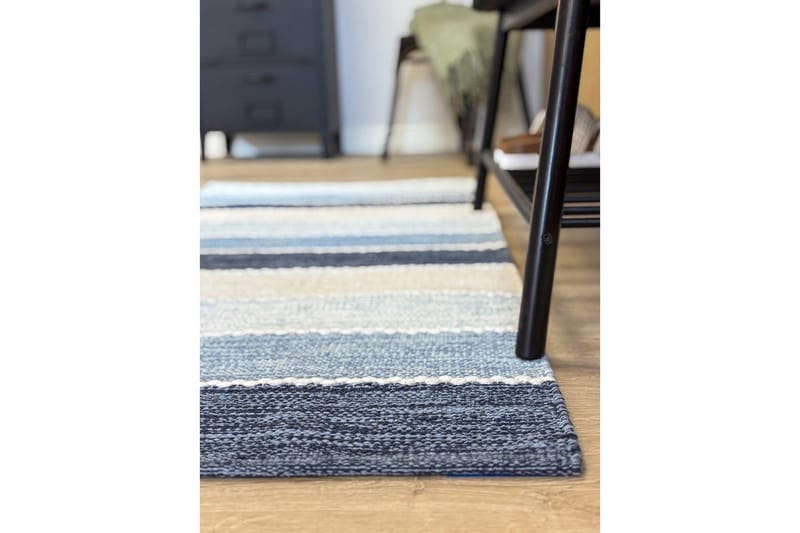 Garnmatta Båstad - 75x150 cm, Blå - Textil & mattor - Mattor - Modern matta - Bomullsmatta