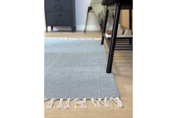 Garnmatta Line - 160x230 cm, Duvblå - Textil & mattor - Mattor - Modern matta - Bomullsmatta